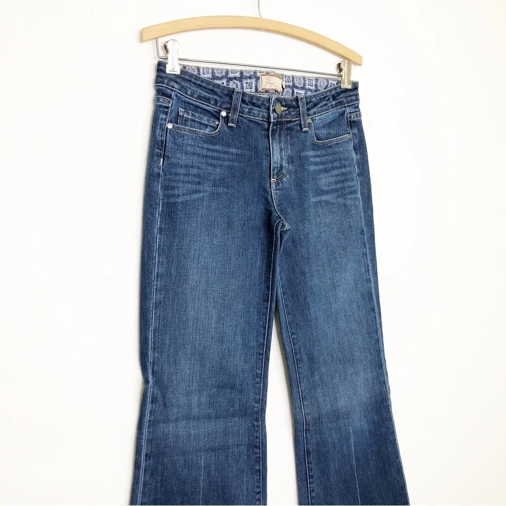 PAIGE Dark Blue Boot Cut Jeans - Picture 4 of 12